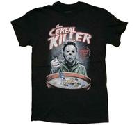 OJWKSXLL WWER Halloween Michael Myers Cereal Killer Parody T-Shirt Unisex Sizes S to 3XL Manches Courtes(Medium)