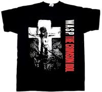 OJWKSXLL zulian W.A.S.P. Crimson Idol Heavy Metal Band Wasp Twisted Sister Men T Shirt Black Manches Courtes(XX-Large)