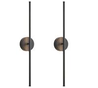 OJXIER 2 Pack Battery Operated Wall Sconces with Remote Control, USB Rechargeable Dimmable 350°Rotate LED Wireles Wall Light, for Living Room/Bedroom/Hallway