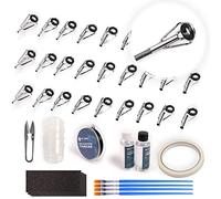 OJY&DOIIIY Kit de réparation d'embout de Canne à pêche avec Colle, Fournitures complètes pour Canne à pêche avec époxy, œillets et Fil d'emballage