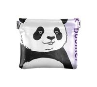 Ok Boomer Panda Petit porte-monnaie en cuir synthétique pratique pour homme et femme