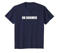 Ok Boomer T-Shirt, Enfant, Bleu Marine, 4 Ans