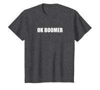 Ok Boomer T-Shirt, Enfant, Chiné Foncé, 6 Ans