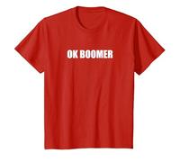 Ok Boomer T-Shirt, Enfant, Rouge, 6 Ans