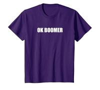 Ok Boomer T-Shirt, Enfant, Violet, 3 Ans
