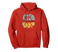 OK It's Not to Be OK - Bien-être émotionnel pour Tous Sweat à Capuche, Unisexe pour Adultes, Rouge, XXL