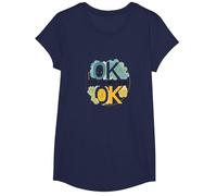OK It's Not to Be OK - Bien-être émotionnel pour Tous T-Shirt, Fille, Bleu Marine, S