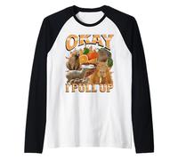 OK, Je Tire Un Graphique Amusant de Capybara Meme Bootleg Y2K Manche Raglan