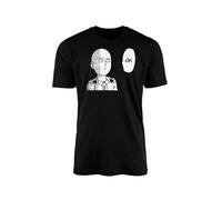 OK One Punch Man T-Shirt Top Tee - Adultes Adolescents Enfants Saitama Anime Manga Japonais Webcomic Inspiré Hero Association Caped Baldi Oppai Meme Cadeaux Présents (7-8 Ans, Noir)