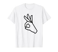 Ok Sign Made You Look Meme Rond Doigt Cercle Jeu Cadeau T-Shirt