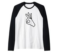 Ok, Signe Qui t'a Fait ressembler à Un mème, Rond, Cercle de Doigts Manche Raglan
