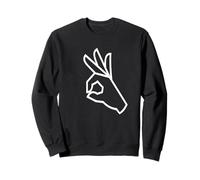 Ok, signe qui t'a fait ressembler à un mème, rond, cercle de doigts Sweatshirt