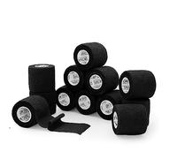 OK TAPE adhésif auto - adhésif bandage 12 Rouleaux, 5cm x 4.5m non tissé adhésif Sport Pack tape,Veterinary Pack bandage tape pour pouce poignet cheville,Noir