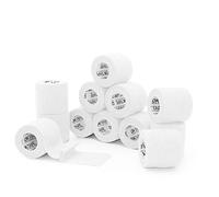 OK TAPE adhésif auto - adhésif bandage 12 Rouleaux, 5cm x 4.5m non tissé adhésif Sport Pack tape,Veterinary Pack bandage tape pour pouce poignet cheville,Blanc