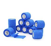 OK TAPE Adhésif Auto-Bandage 12 Rouleaux, 5cm x 4.5m Non Tissé Sport Pack Tape, Veterinary Pack pour Pouce Poignet Cheville, Bleu