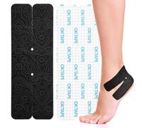 OK TAPE Bande de kinésiologie Pré-découpée pour cheville en forme de X,9 * 25cm,10 pièces,Noir