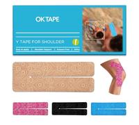 OK TAPE Bande de kinésiologie prédécoupée en Y pour épaules (beige)