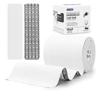 OK TAPE Football Tape, ruban adhésif pour le rugby prédécoupée, extra large, résistante à l'eau, durable et super adhésive pour kinésiologie, 10cm x 6.4m,Blanc