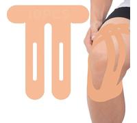 OK TAPE Lot de 10 bandes de kinésiologie en nylon pour le genou, extensibles et prédécoupées sur les quatre côtés, bandes athlétiques pour le soutien et la stabilité, respirantes et hypoallergéniques