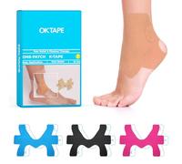 OK TAPE Patches de K-Tape à Structure Unique Prédécoupés pour Cheville Bande de Kinésiologie Soulagement de la Douleur et Accessoires de Soutien (10 Pièces,Beige)