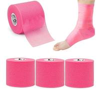 OK TAPE Pré-Bande de Préparation (4 rouleaux) - Mousse Athlétique sous la Bande pour le Sport, Protection pour les Chevilles, les Poignets, les Mains et les Genoux, 7cm x 27m,Rose