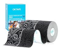 OK TAPE PRO Bande de Kinésiologie,Bande Physiothérapeutique, Bande Médicale, Sport et Physiothérapie,5cm x 5m,2 Rouleaux,Noir+Noir Blanc