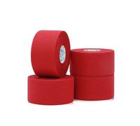OK TAPE ruban adhésif sportif athlétique (4 Rouleaux) - 3,8 cm x 13,7 m ruban très résistant,parfait pour les doigts, les chevilles, les poignets, lors de la prise de batte (Rouge, 3.8cm×13.7m)