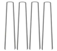 OK5STAR 100 Pack 12" Garden Stakes Pins,Heavy Duty Garden Landscape Staples Stakes Pins Galvanized Landscape Fabric Staples Sod Ground Staple for Anchoring Weed Barrier Fabric