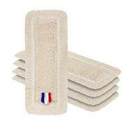 Okaei Housse de serpillère 5 Piece (40 CM) - Housse de serpillère pour hôpitaux et établissements de Soins - Housse de serpillère à Glissement Optimal pour Un Travail Ergonomique - Beige