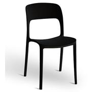 okAffareFatto di Zimbardi Costanza Chaise lisa en plastique couleur noir modèle confort