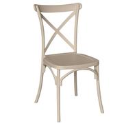 OKAFFAREFATTO MADDALONI Chaise de bar de salle à manger en plastique beige sprint polypropylène empilable