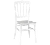 OKAFFAREFATTO MADDALONI Chaise Napoléon en plastique blanc modèle renforcé