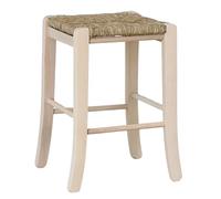 OKAFFAREFATTO MADDALONI Tabouret bas h 47 cm en bois à peindre carré pieds en sabre