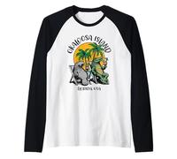 Okaloosa Island Florida USA Motif Crocodile Lamantin Amusant Manche Raglan