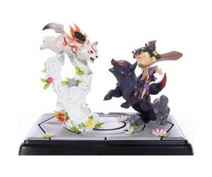 Okamiden Statuette Chibiterasu Vs. Dark Chibiterasu & Possessed Kuni