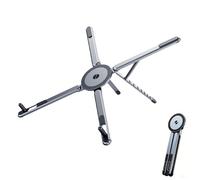 Okandomo Support réglable pour ordinateur portable, pliable, pour bureau, voyage, support magnétique pour téléphone portable pour iPhone, iPad, MacBook, en alliage d'aluminium léger