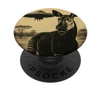 Okapi Ufo fait sursauter une rencontre amusante de science-fiction extraterrestre vintage PopSockets PopGrip Adhésif