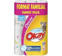 OKAY Essuie-tout Décor 12 rouleaux