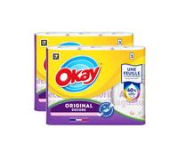 OKAY Essuie-tout Décoré 60 % Plus Absorbant, 6 Rouleaux (2 Paquets de 3)