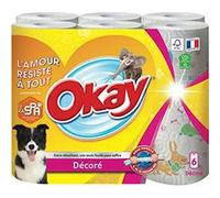 Okay Essuie-tout okay deco x 6 rlx - palco 1,30 m - Le paquet de 3 rouleaux
