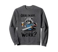 Okay I'm Here Where's The Work Raton laveur Sweatshirt