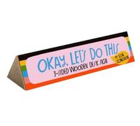 Okay, Let's Do This 3-Sided Wooden Desk Sign