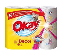 OKAY - Okay Essuie-Tout Décor 3 Rouleaux - Lot De 2