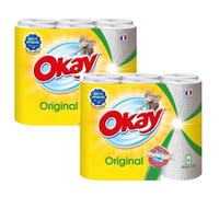 Okay Original papier essuie tout blanc 2 X 6 rouleaux économique et résistance pour la cuisine