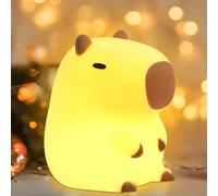 Okayera Capybara Veilleuse mignonne en silicone avec minuterie rechargeable à intensité variable, cadeau idéal pour un anniversaire, Noël, Pâques, décoration d'intérieur et de chambre à coucher