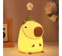 Okayera Veilleuse Capybara mignonne en forme d'animal spongieux avec minuterie rechargeable à intensité variable, veilleuse pour chambre d'enfant, décoration de chevet, anniversaire, Noël, éléphant