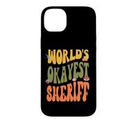 Okayest Sheriff Funny des années 60, 70 et 80, rétro, Classique des années 90 Coque pour iPhone 14 Plus