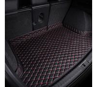 OKAYOK Cuir Tapis de Coffre pour Range Rover Evoque 2015-2018, Imperméable Protection du Plateau Chargement avec Doublure Bord Haut, Antidérapant Cargaison Liner Accessoires,Black-Red