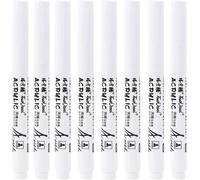 Okaywor 8 Pcs Marqueur Blanc,Marqueur Blanc Permanent Tooli Marqueur Indelebile Art,Imperméable Et À Séchage Rapide, Largeur De Trait 2 Mm, Convient Pour La Pierre, Le Verre,(Blanc)