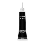 Okaywork 50ml Reparation Cuir,kit Reparation Cuir,Reparation Simili Cuir,Peinture Cuir,Renovateur Cuir Noir sièges Auto,canapés,vêtements en Cuir,Sacs en Cuir,Ceintures,Rayures,Trous,Usure réparation